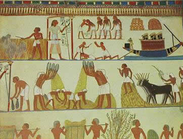 Egyptian Afterlife Scene from the book of the dead.