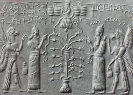 Mesopotamia Winged Disk, tree of life.